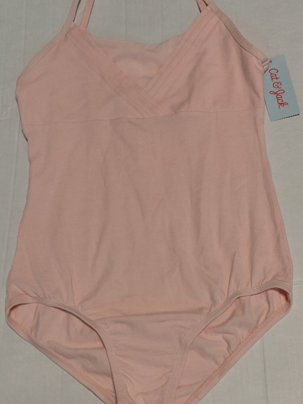 NWT Cat & Jack Girls Pink Dance Gymnastics Cami Bodysuit Youth Size XL 14-16